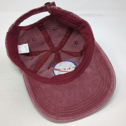 InAir NASA Logo Red Baseball Cap One Size Slideback Cotton Unstructured Hat