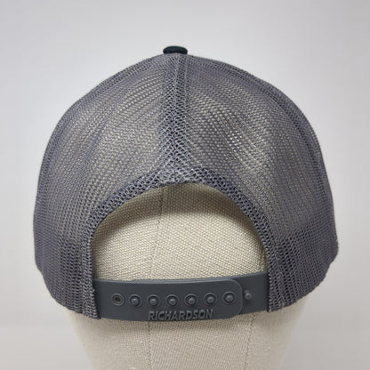 Richardson Mesh Back Trucker Hat Black One Size Embroidered Logo Outdoor