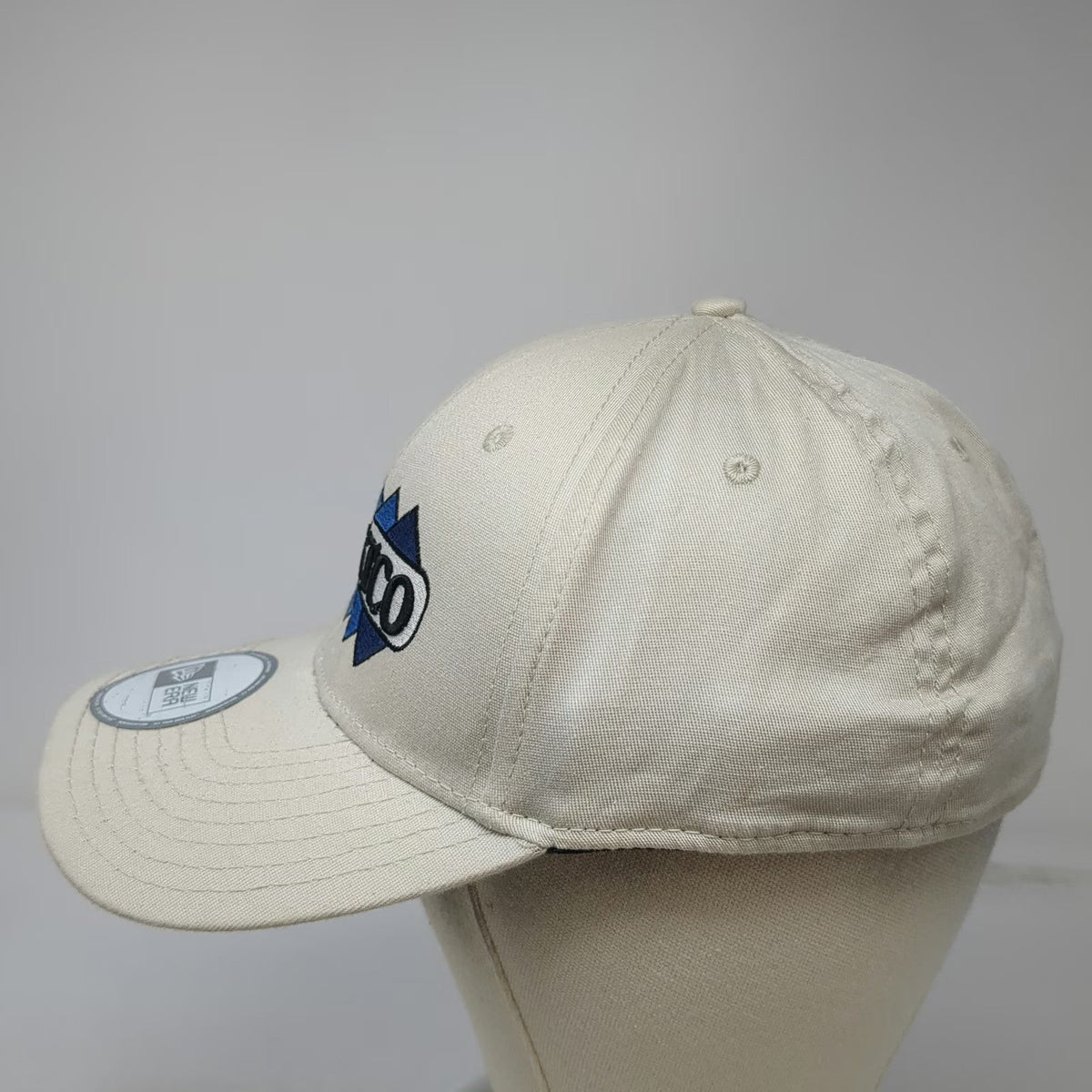 Era Baseball Cap Beige Blue M Hat Structured Stretch Fit DEPATCO Construction