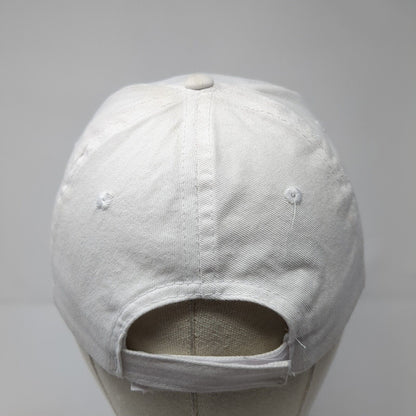 Unbranded Strapback Hat White One Size Blank Solid Vent Holes Outdoor