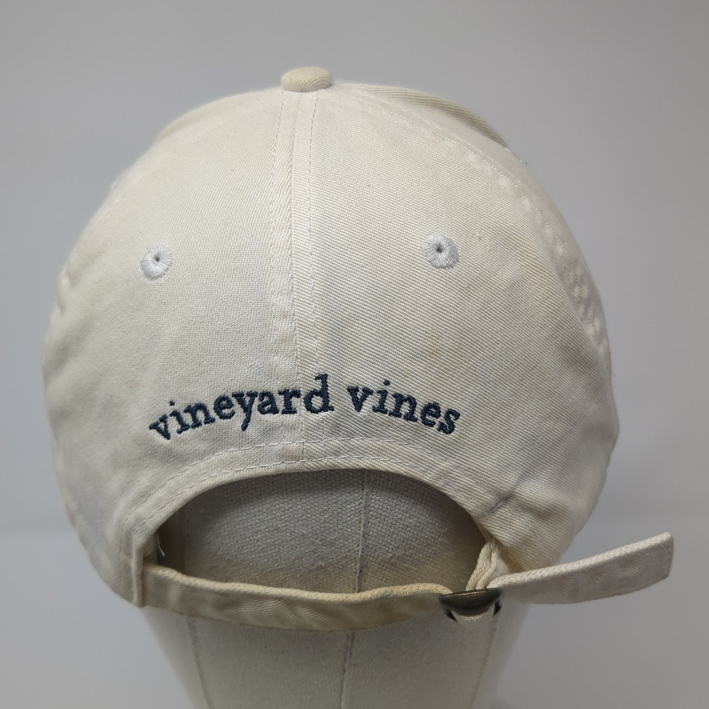 Whale Logo Slideback Hat White One Size Adjustable Vineyard Vines