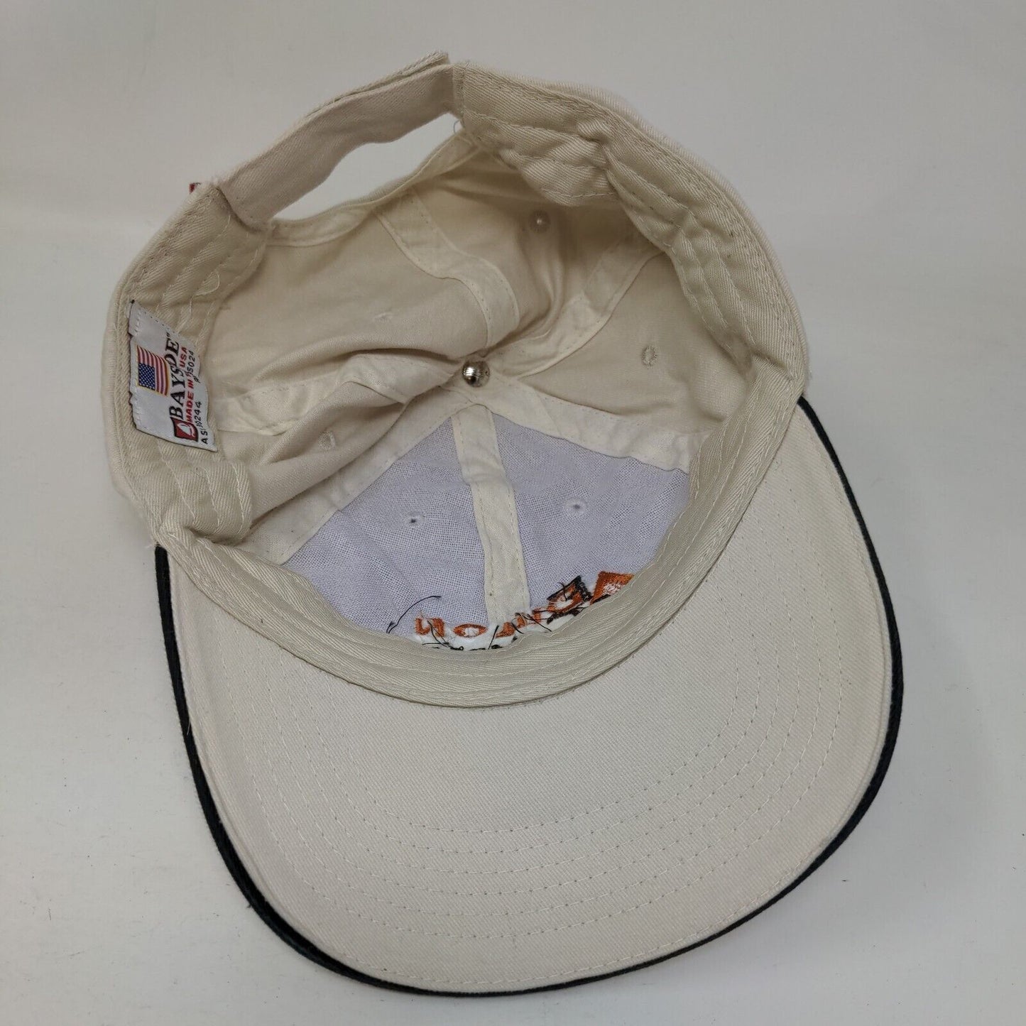 Dillon & Company Strapback Hat Cream One Size Embroidered Bayside