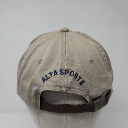 Alta Snowflake Slideback Hat Tan OSFA Embroidered Leather Strap