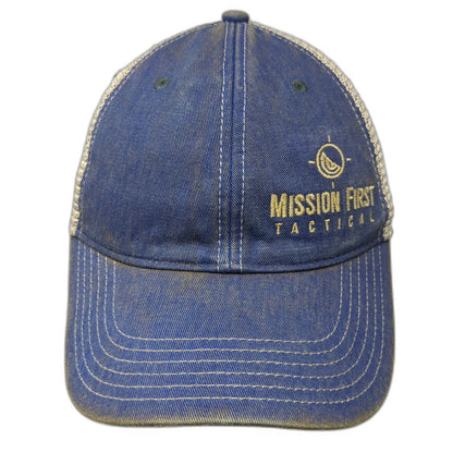Legacy Mission First Tactical Trucker Hat Blue One Size Mesh Snapback Green Logo