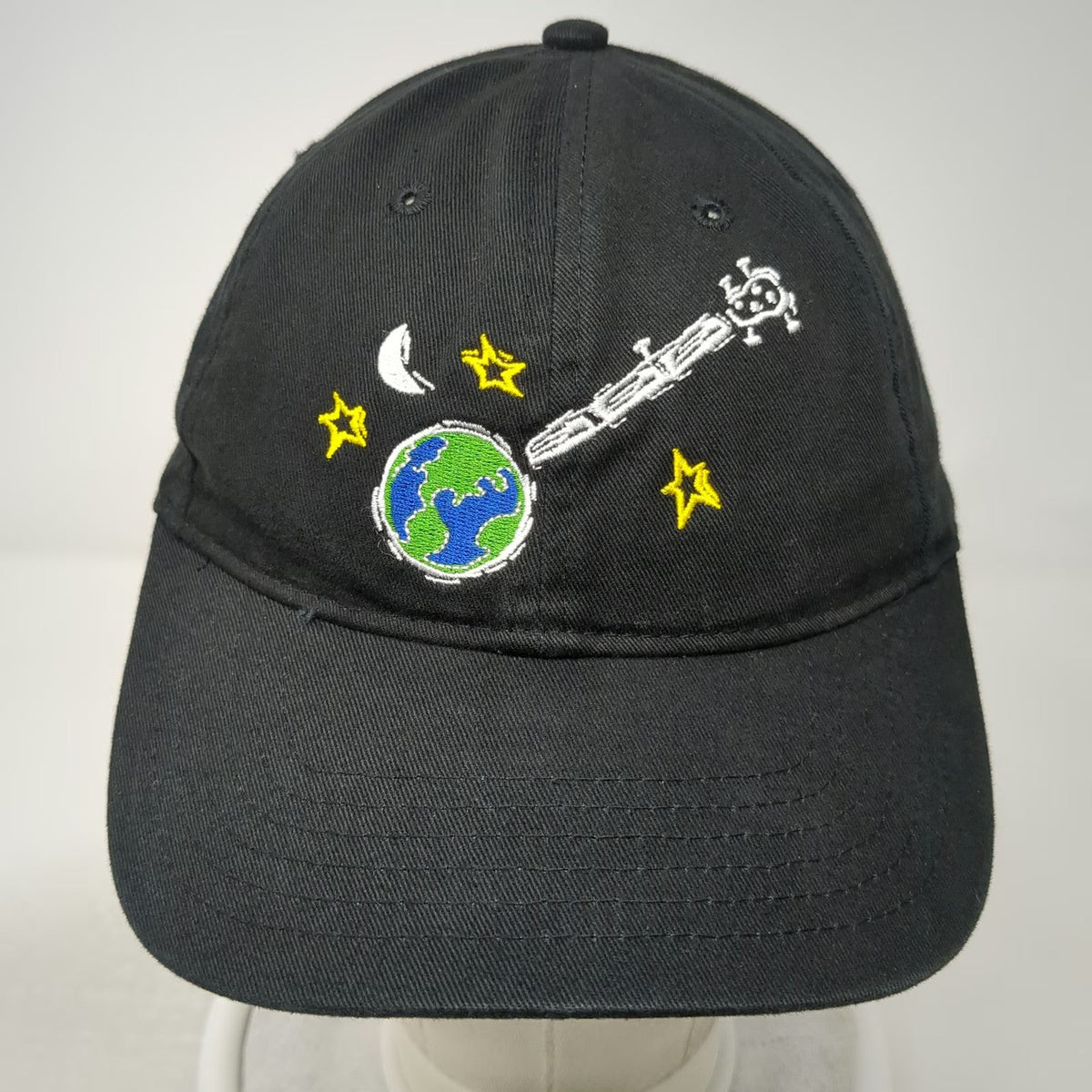 Bela Fleck Baseball Cap Black One Size Flecktones Band Music Space Earth Hat