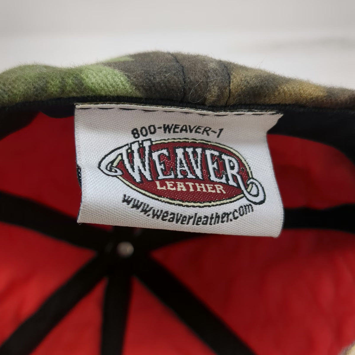 Takgear Snapback Hat Brown Camo Weaver Leather One Size Quilted Lining Cotton