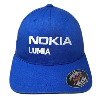 Port Authority Cap Blue M Nokia Lumia Logo Flexfit Embroidered Cotton Hat