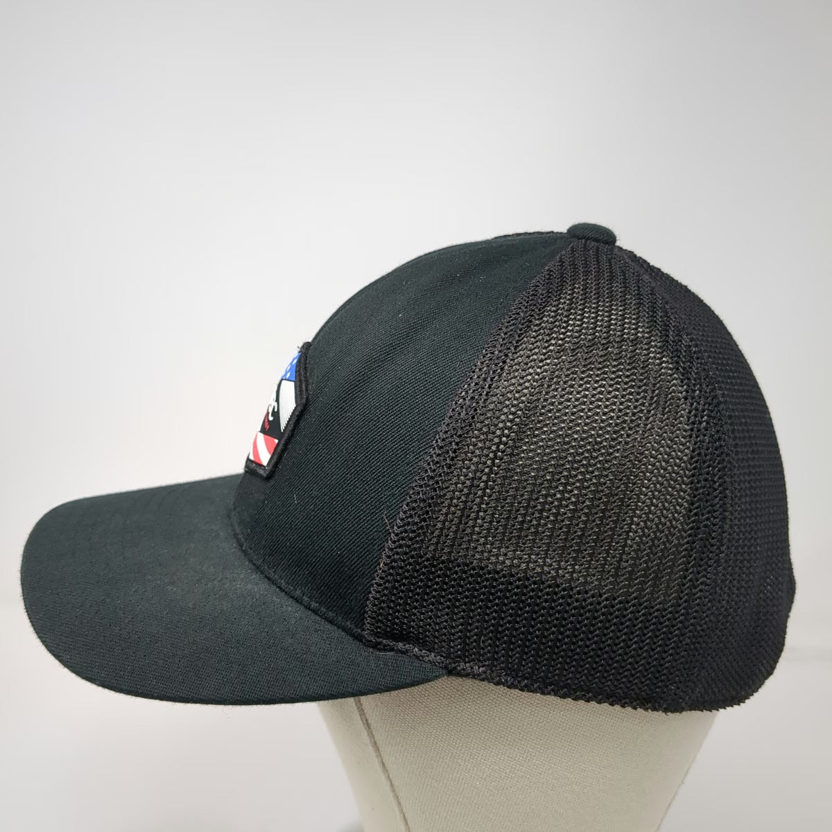 Black Clover Trucker Hat One Size Snapback BC Live Lucky American Flag Patch 110