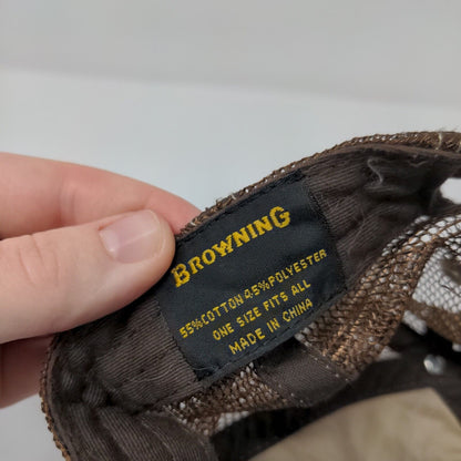 Browning Snapback Trucker Hat Camouflage OS Adjustable Embroidered Mesh Back