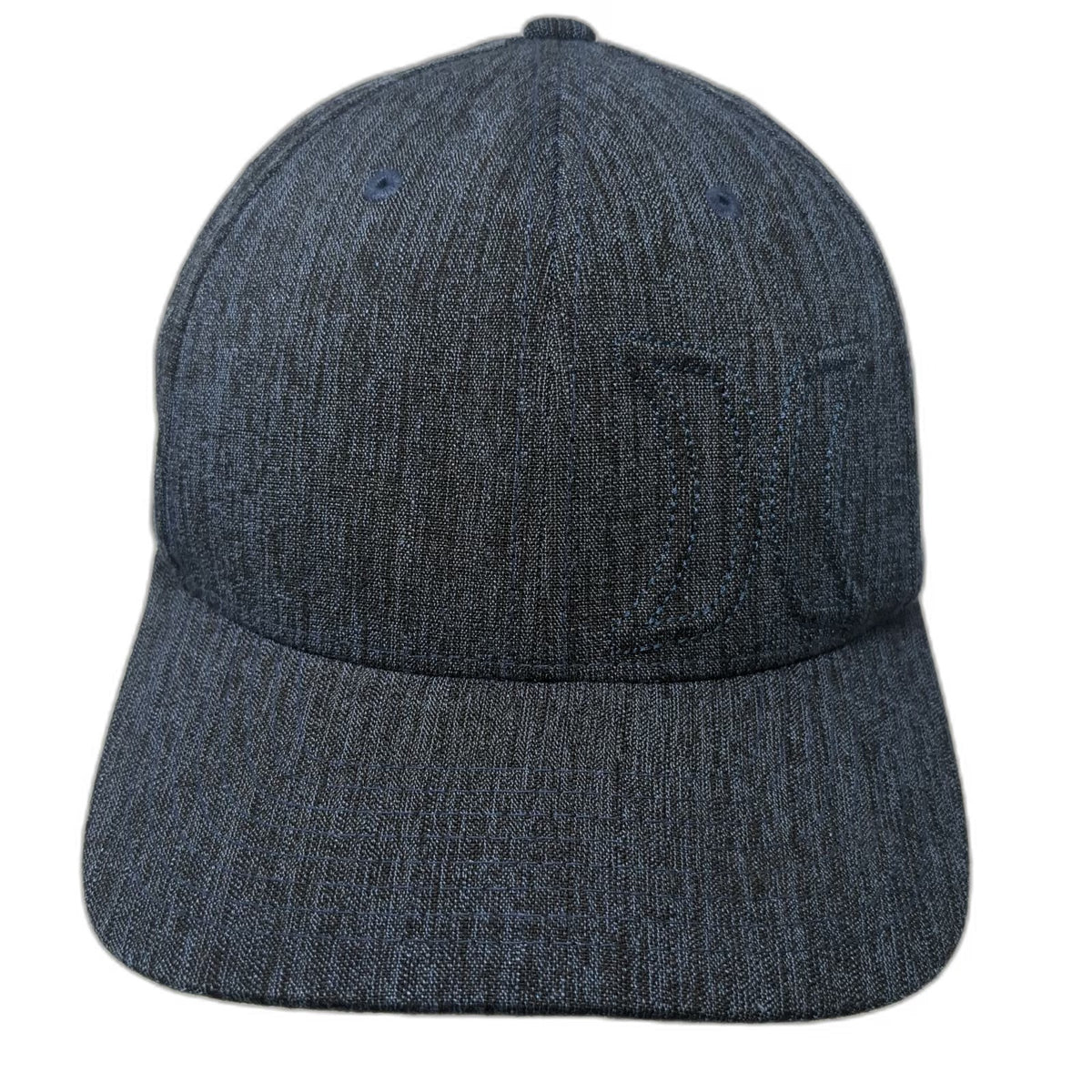 Hurley Baseball Cap Blue XL Flexfit Marled Heather Fabric Embroidered Hat