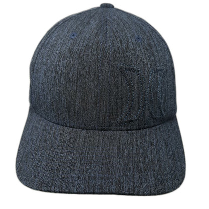 Hurley Baseball Cap Blue XL Flexfit Marled Heather Fabric Embroidered Hat
