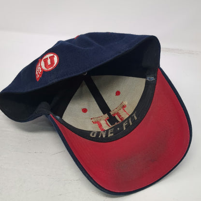 Utah Utes NCAA Top of the World Blue One Size One Fit Cap Hat Curved Brim Red