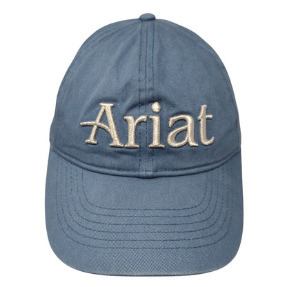 Ariat Criss Cross Strapback Hat Blue OSFA Embroidered Stretch 6 Panel Cotton
