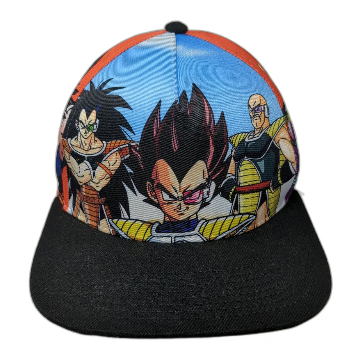 Dragon Ball Z 5 Panel Blue One Size Goku Vegeta Anime Graphic Snapback hat