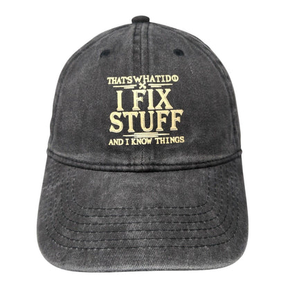 I Fix Stuff Slideback Hat Gray One Size Adjustable 6 Panel Outdoor