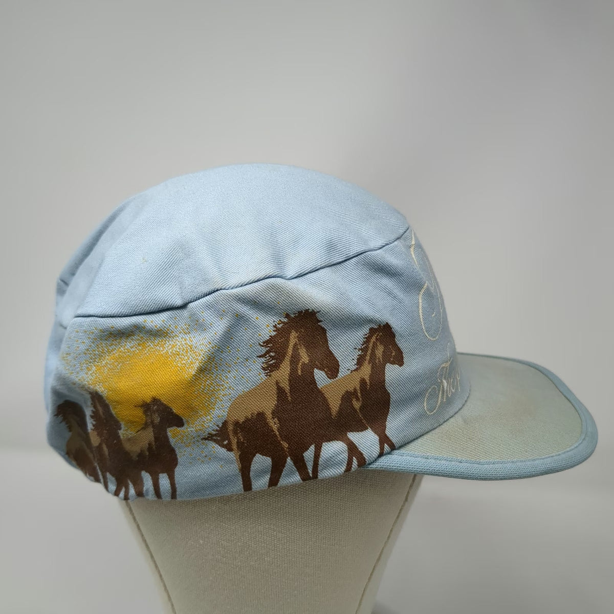 Dorfman Pacific Army Cap Blue One Size Bob Seger Silver Bullet Band Horse Hat