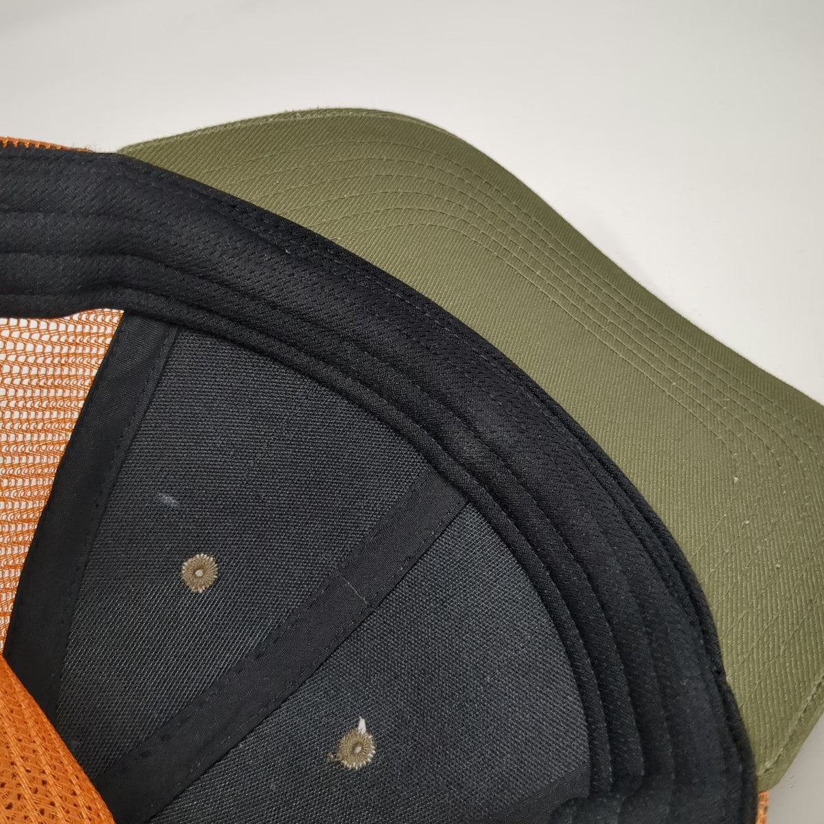 Dickies Trucker Hat Green Orange One Size Genuine Logo Mesh Back Snapback