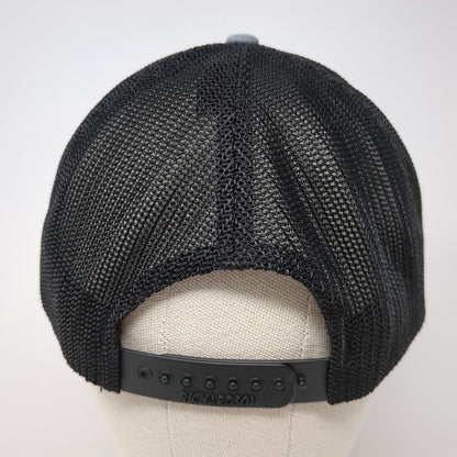Beamworks Snapback Mesh Back Trucker Hat Gray One Size Adjustable