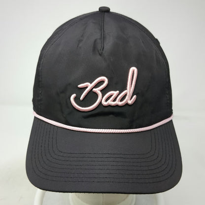 Bad Birdie 5 Panel Black Pink One Size Rope Snapback Polyester Golf Hat Script