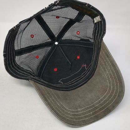 Timberland Trucker Hat Gray Black OS Snapback Mesh Patch Logo Shield Stitch
