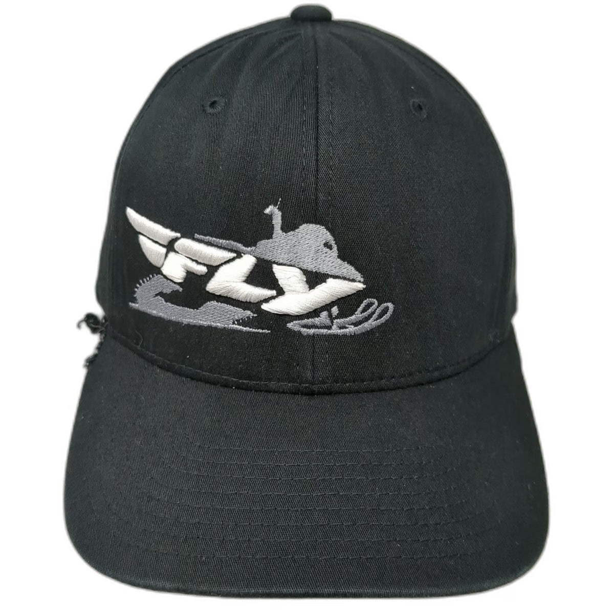 Fly Racing Baseball Cap Black XL Snowmobile Embroidered Flexfit Yupoong Hat