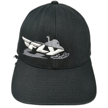 Fly Racing Baseball Cap Black XL Snowmobile Embroidered Flexfit Yupoong Hat