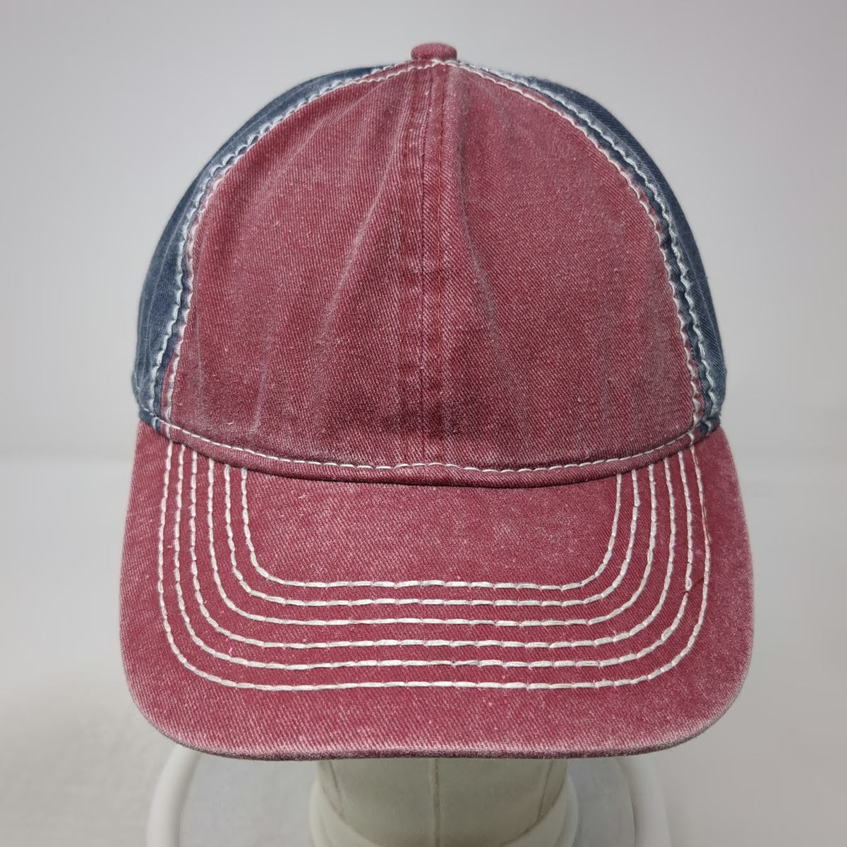 Pugs Baseball Cap Red Blue One Size Cotton Contrast Stitching Strapback Hat