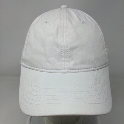 Unbranded Slideback Hat White OSFM Adjustable Vented Holes 6 Panel Blank