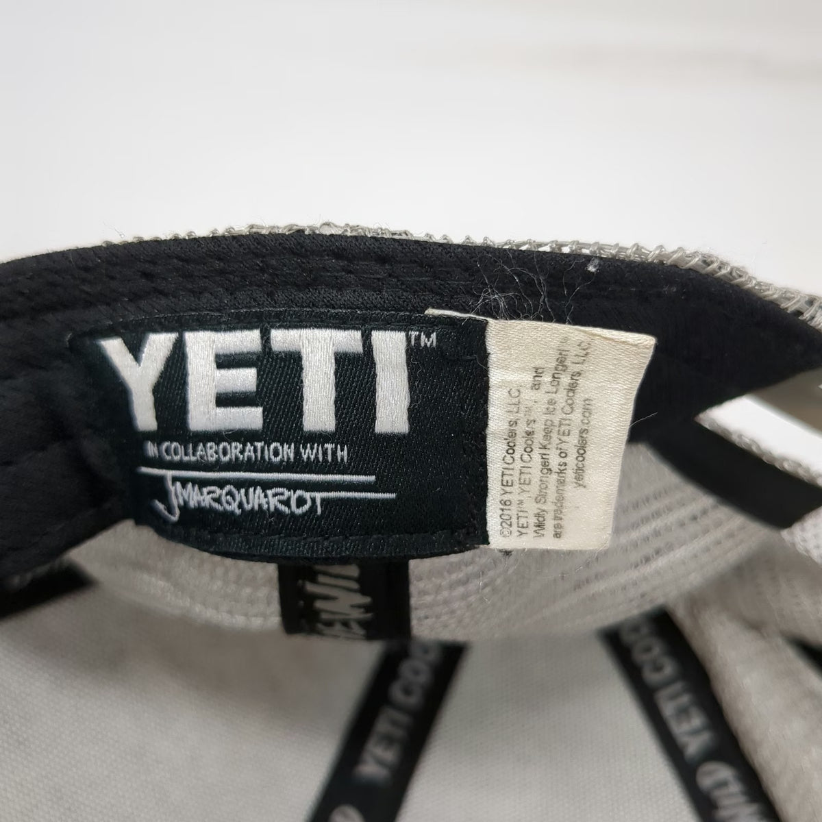 YETI Trucker Hat Gray One Size Mesh Snapback Fish Patch J Marquardt Cap