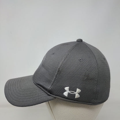 True North Tower Fitted Hat Gray M/L Embroidered Holes Breathable Under Armour