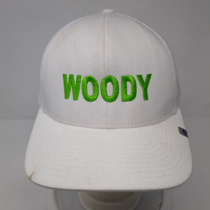 Woody BOI 2023 Snapback Trucker Hat White OS Adjustable Flexfit Mesh Yupoong