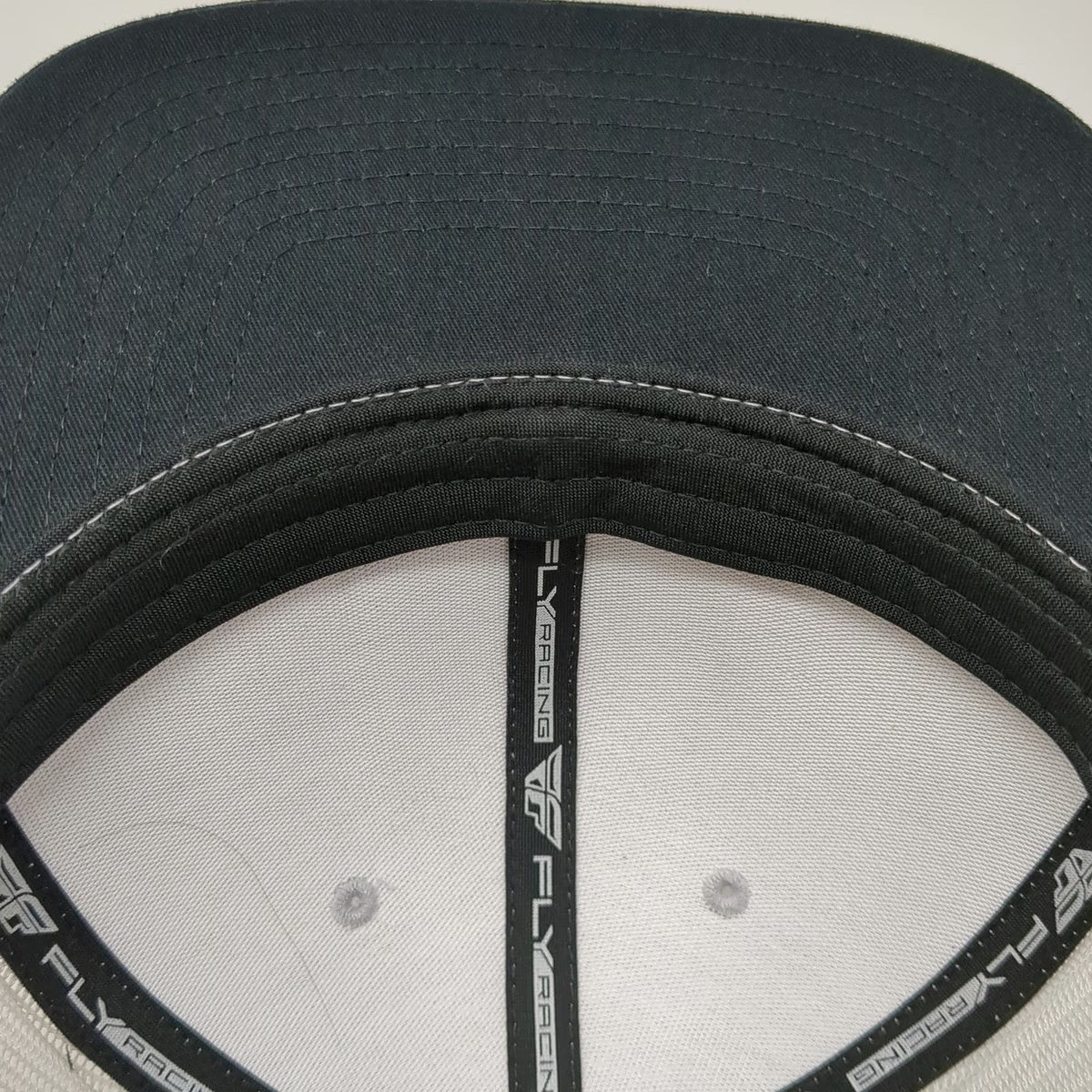 Fly Racing Trucker Hat Gray Black Red One Size Mesh Rope Logo Flat Bill Snapback