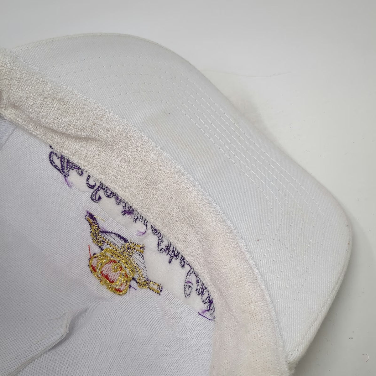 5 Panel White One Size Hat Society of the Crown Rope Snapback Cotton Embroidered