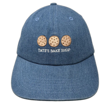 Tate's Bake Shop Cookies Blue Denim Baseball Cap One Size Slideback Hat 1980