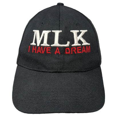 Baseball Cap Black One Size MLK I Have A Dream Embroidered Strapback Cotton Hat