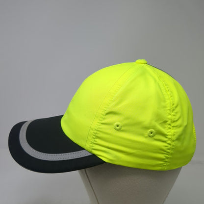 Port Authority Baseball Cap Green Black One Size Reflective Strapback Hat Safety