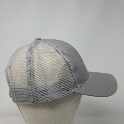 Lowe's 4 Pros Snap Back Trucker Hat Gray One Size Embroidered Mesh Back
