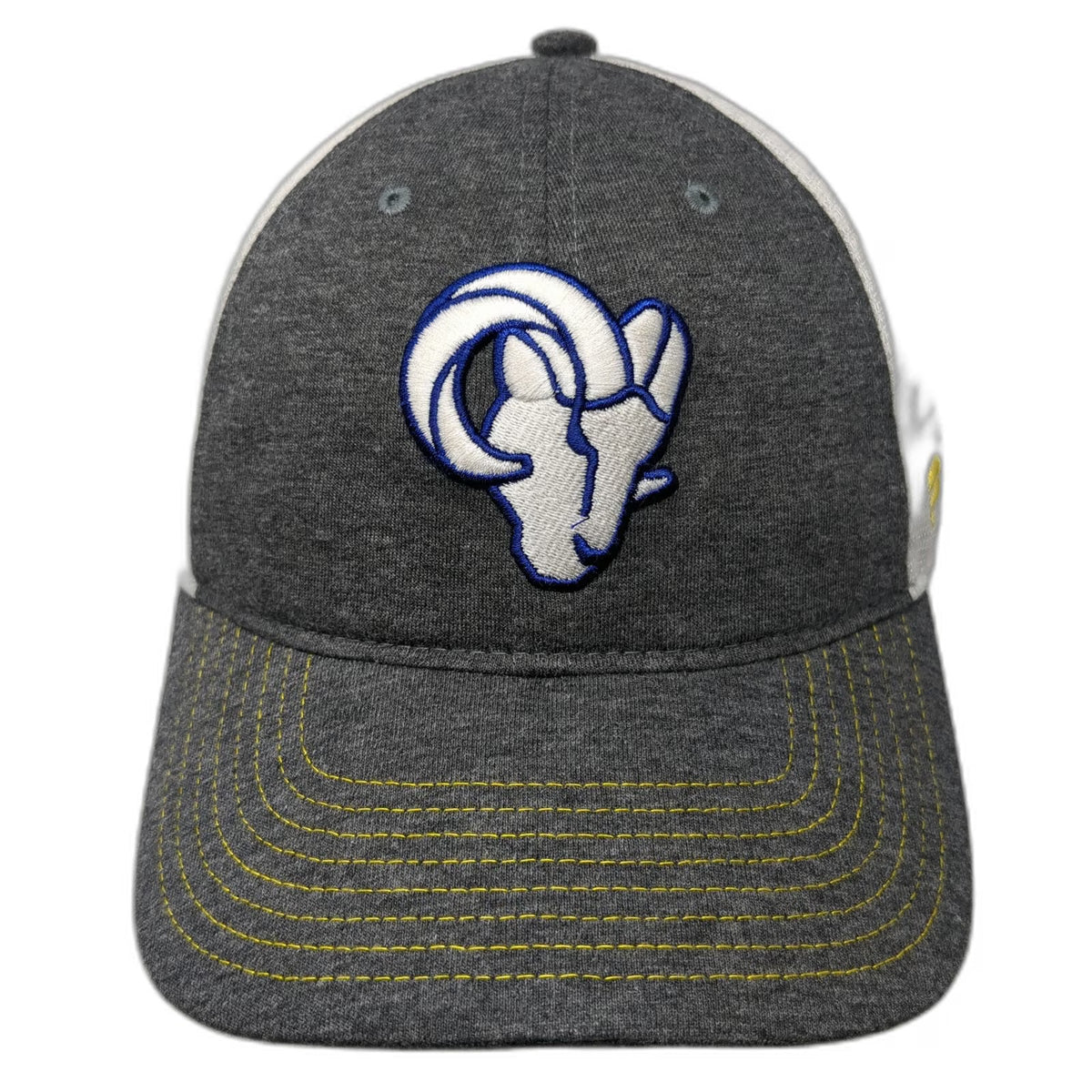 Los Angeles Rams NFL Fanatics Trucker Hat Gray White Blue One Size Snapback Mesh