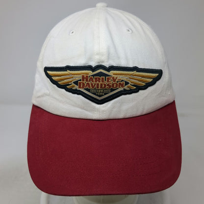 Harley-Davidson Baseball Cap White Red One Size 120th Anniversary Logo Patch hat