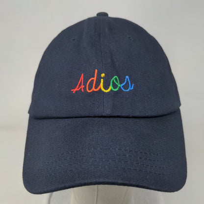 Adios Slideback Hat Blue One Size Embroidered Colorful Letter Adjustable