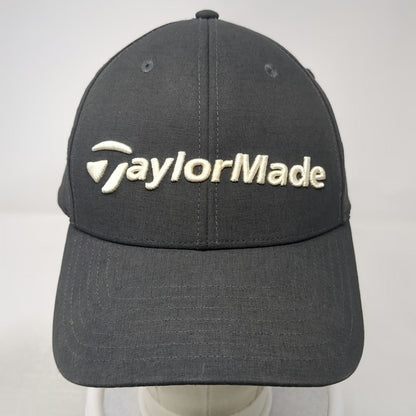 TaylorMade Baseball Cap Gray White One Size Strapback Curved Brim Golf Hat