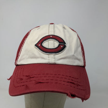 '47 Twins Men's Fitted Hat Red Cream size L Embroidered Cincinnati Reds Logo