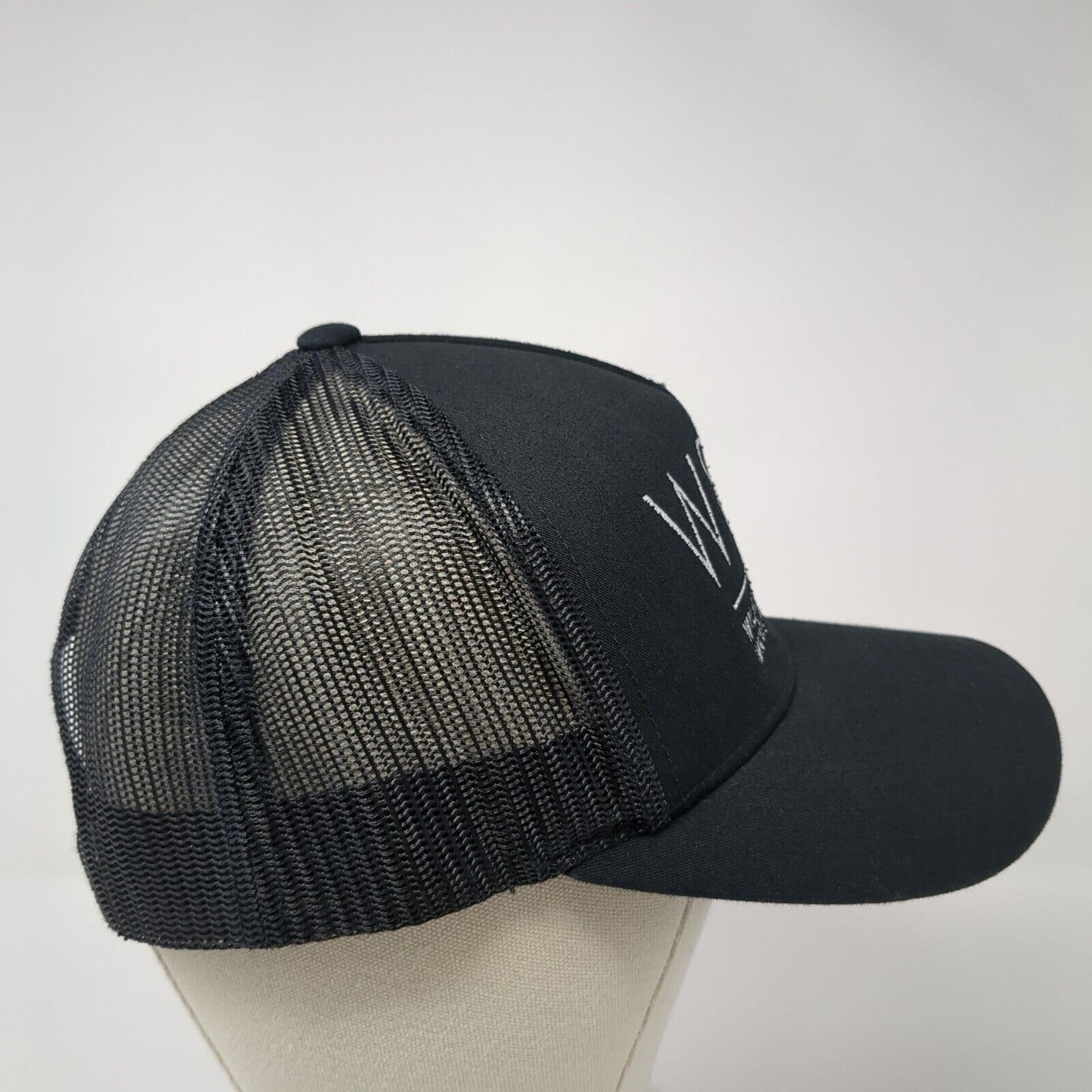 W&O' Wilner & O'Reilly Snapback Trucker Hat Black One Size Yupoong