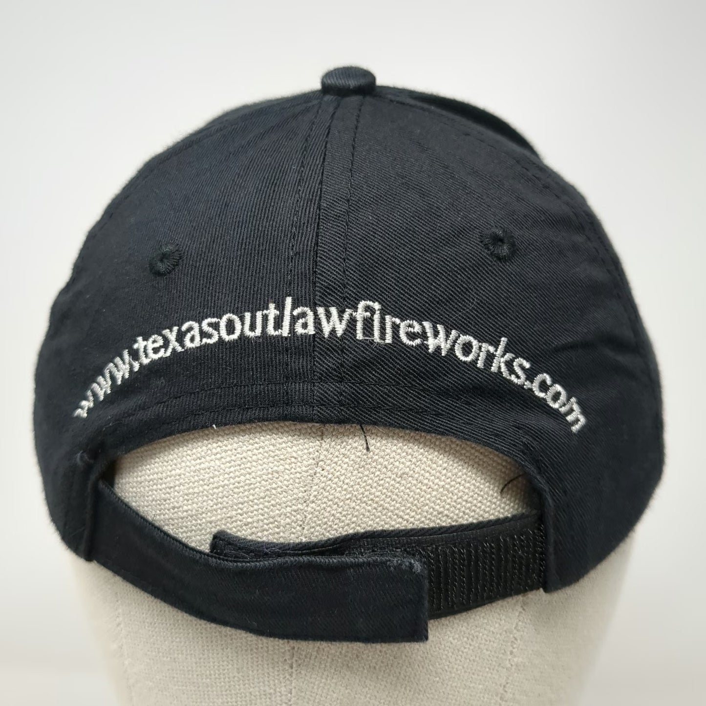 Texas Outlaw Baseball Cap Black One Size Fireworks Mascot Strapback Hat Logo