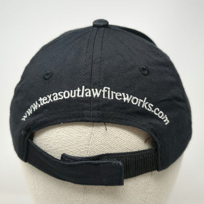 Texas Outlaw Baseball Cap Black One Size Fireworks Mascot Strapback Hat Logo