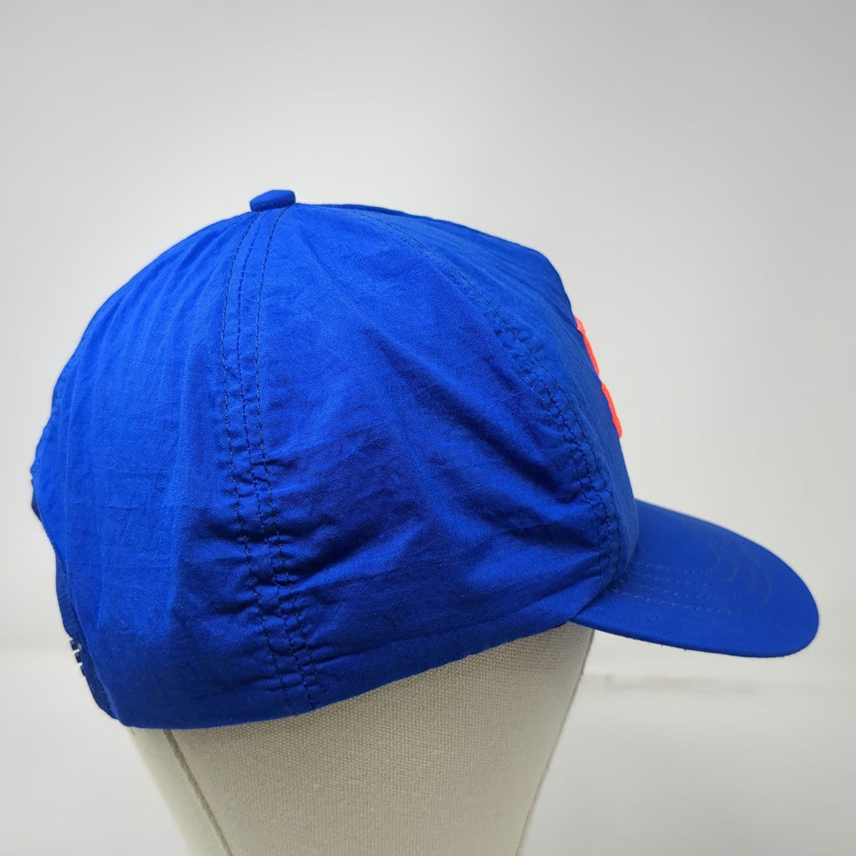 5 Panel Blue Hat Team Lenox Nylon Snapback Made USA Embroidered Cap Vintage