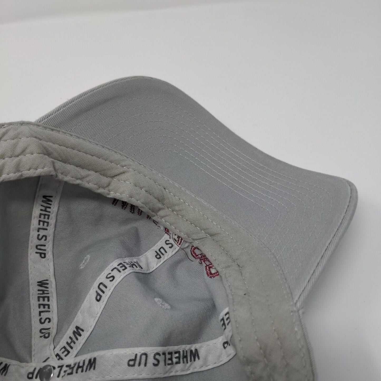 Wheels Up 8760 Slideback Hat Gray OSFA Adjustable Patriotic 6 Panel Cotton