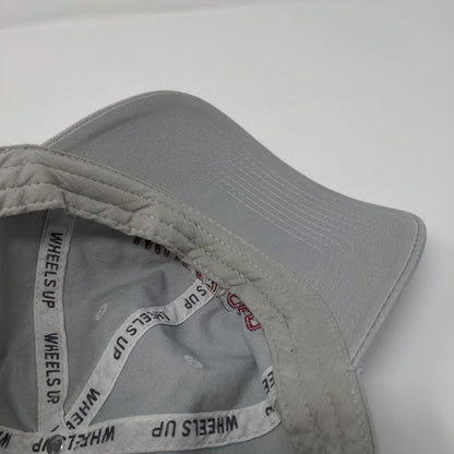 Wheels Up 8760 Slideback Hat Gray OSFA Adjustable Patriotic 6 Panel Cotton
