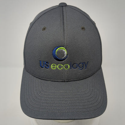 US Ecology Fitted Hat Gray S/M Flexfit Embroidered Sport-Tek 6 Panel
