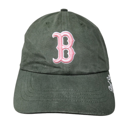 '47 Brand Women's Slideback Hat Green Adjustable Embroidered Boston Red Sox Logo